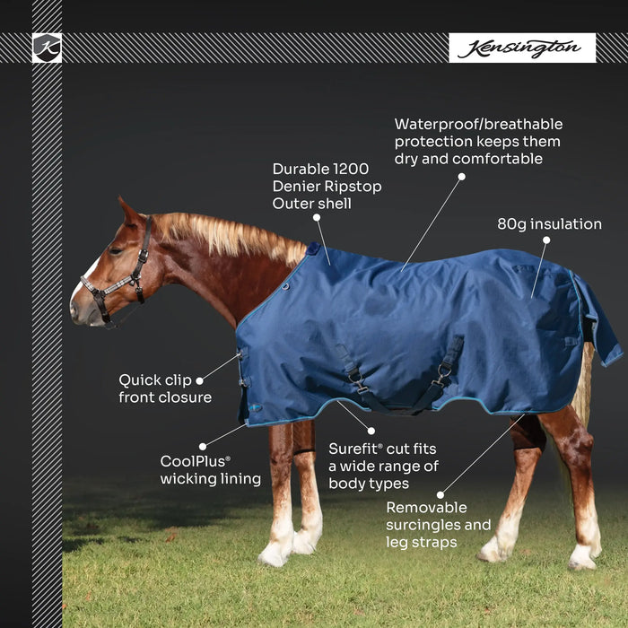 1200D Midweight 180g Draft Horse Winter Turnout Blanket - Waterproof & Breathable Kensington Protective Products