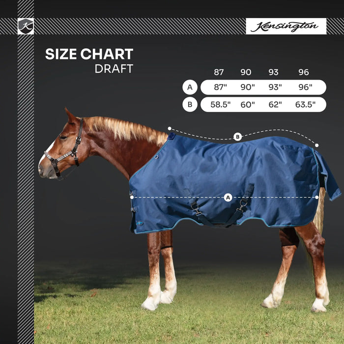 1200D Midweight 180g Draft Horse Winter Turnout Blanket - Waterproof & Breathable Kensington Protective Products