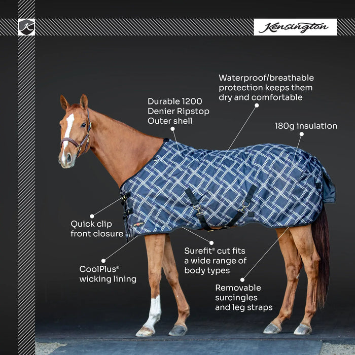 1200D Midweight 180g Horse Winter Turnout Blanket - Waterproof & Breathable Kensington Protective Products