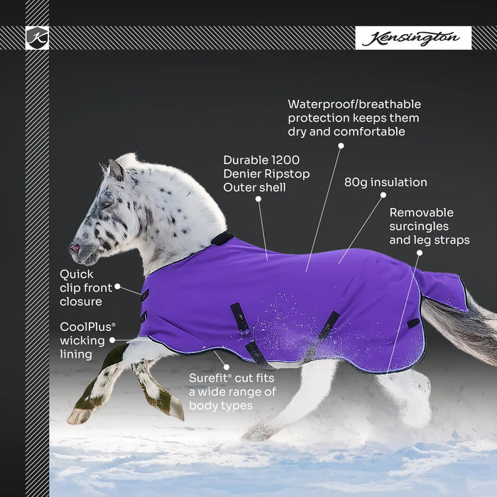 1200D Midweight 180g Pony Winter Turnout Blanket - Waterproof & Breathable Kensington Protective Products