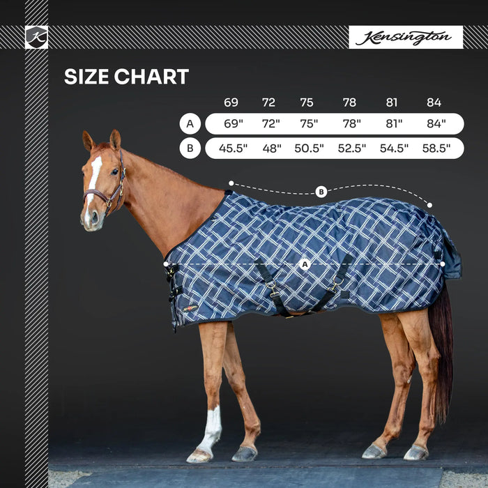 1200D Midweight 180g Horse Winter Turnout Blanket - Waterproof & Breathable Kensington Protective Products