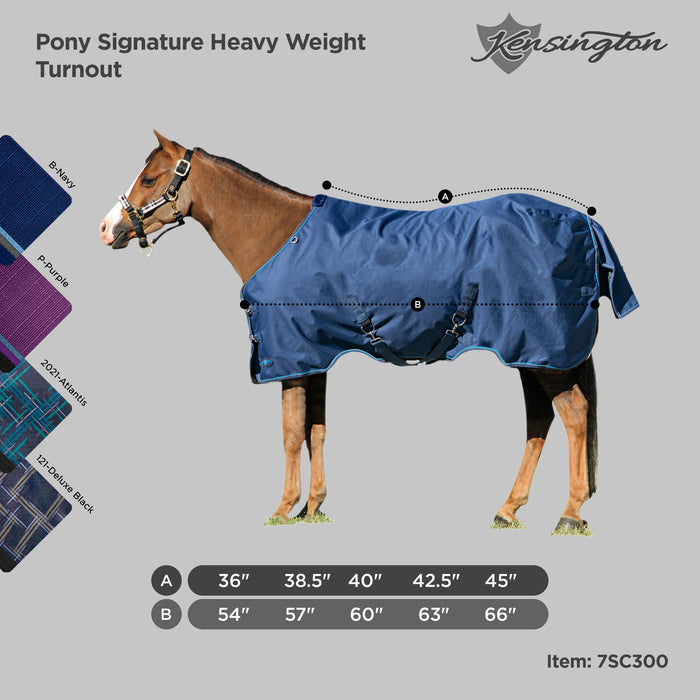 1200D 300G Heavy Weight Waterproof & Breathable Pony Winter Turnout