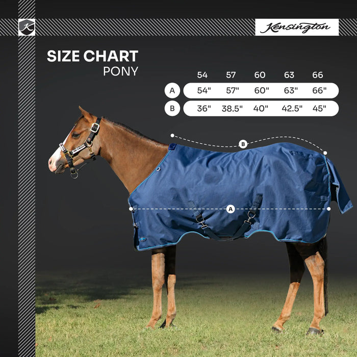 1200D Heavyweight 300g Pony Winter Turnout Blanket - Waterproof & Breathable Kensington Protective Products