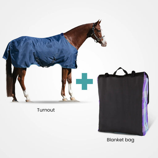 Bundle: Midweight 180g Winter Pony Turnout Blanket & Blanket Storage Bag Kensington Protective Products