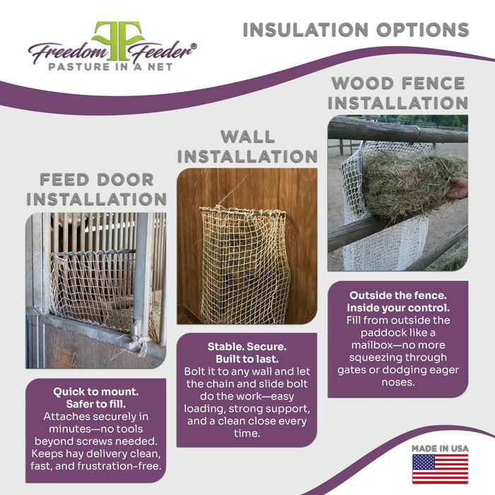 Freedom Feeder Frame - Slow Feed Hay Net Frame - Easy Slow Feed Solution Kensington Protective Products