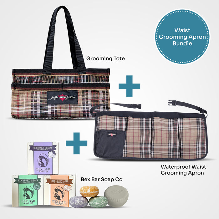Bundle Waterproof Waist Grooming Apron, Tote and BexBars