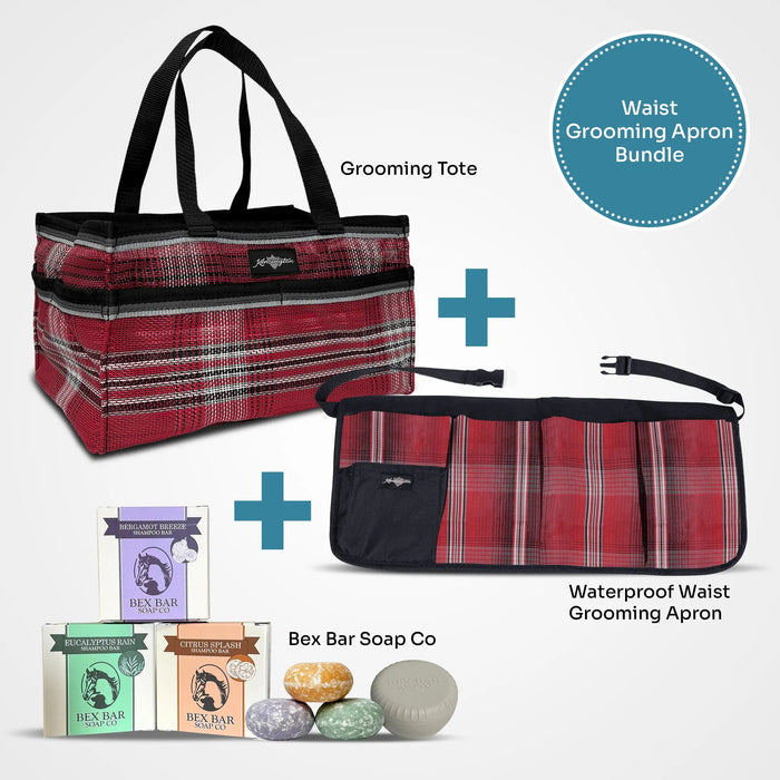 Bundle Waterproof Waist Grooming Apron, Tote and BexBars Kensington Protective Products