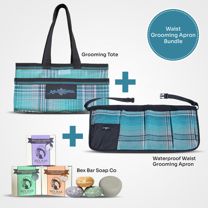 Bundle Waterproof Waist Grooming Apron, Tote and BexBars