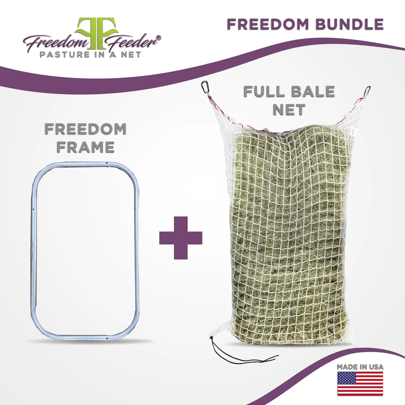 Hay Net Frame Freedom Feeder Bundle | Slow Feed Hay Net Frame and Net Combo — Kensington