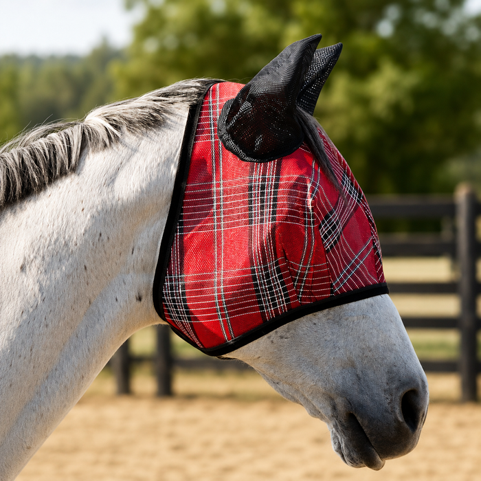 Fly Mask with Ears & 73% UV Protection