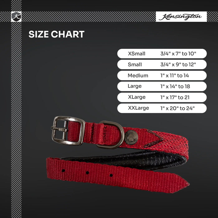 Nylon/Textilene Dog Collar - Safety Reflective with Comfort Padding Kensington Protective Products