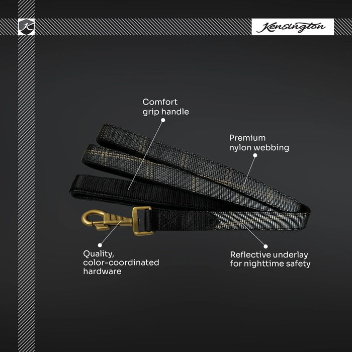 Nylon/Textilene Dog Leash - Safety Reflective with Comfort Handle Kensington Protective Products