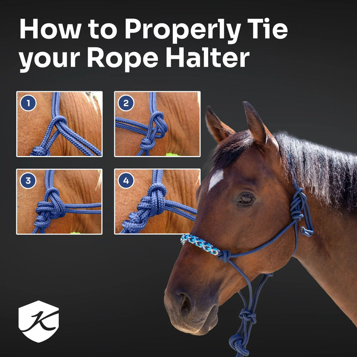 Clinician Training Rope Halter with Braided Nose Kensington Protective Products
