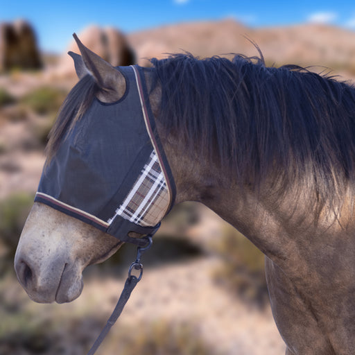 Kensington UViator Horse/Equine Fly Mask | 90% UV Protection in Deluxe Black