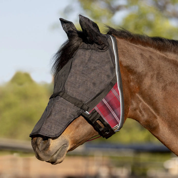 Horse Masters Super Comfort Fly Mask With Ears – Elastic & UV Protection For Horses