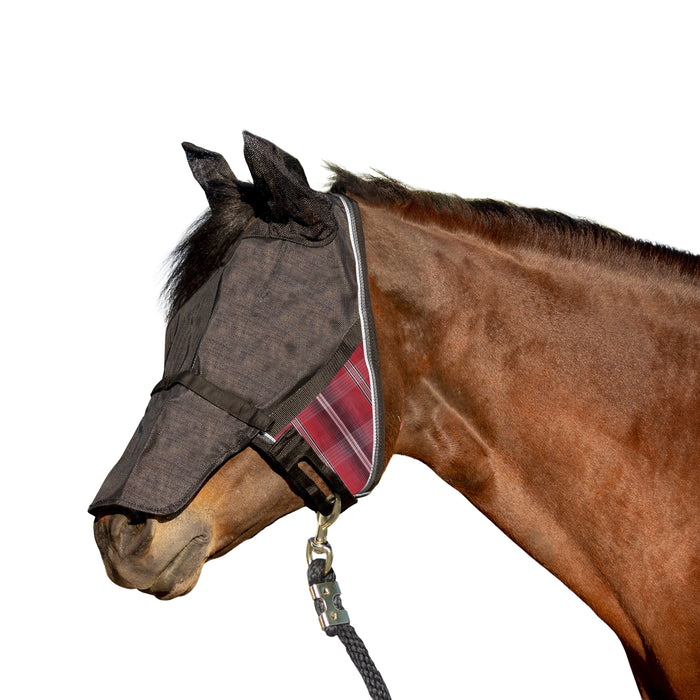 Kensington UViator Horse/Equine Fly Mask Ears & Nose | 90% UV Protection in Marlot