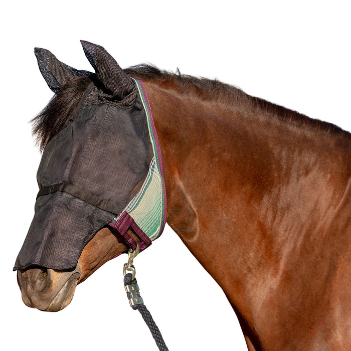 Kensington UViator Horse/Equine Fly Mask Ears & Nose | 90% UV Protection in Imperial Jade