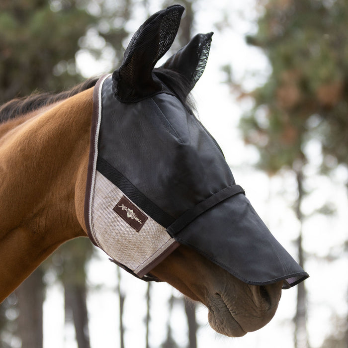 UViator CatchMask Fly Mask with Long Nose, Ears & 90% UV Protection