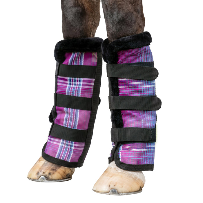 Horse Fly Boots with Fleece Trim - Set of 2 - 73% UV + Fly Protection