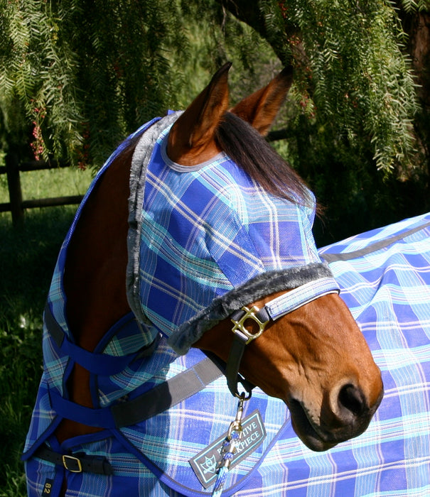 73% UV Fly Mask with Fleece Trim - Open Ear Design with Forelock Freedom