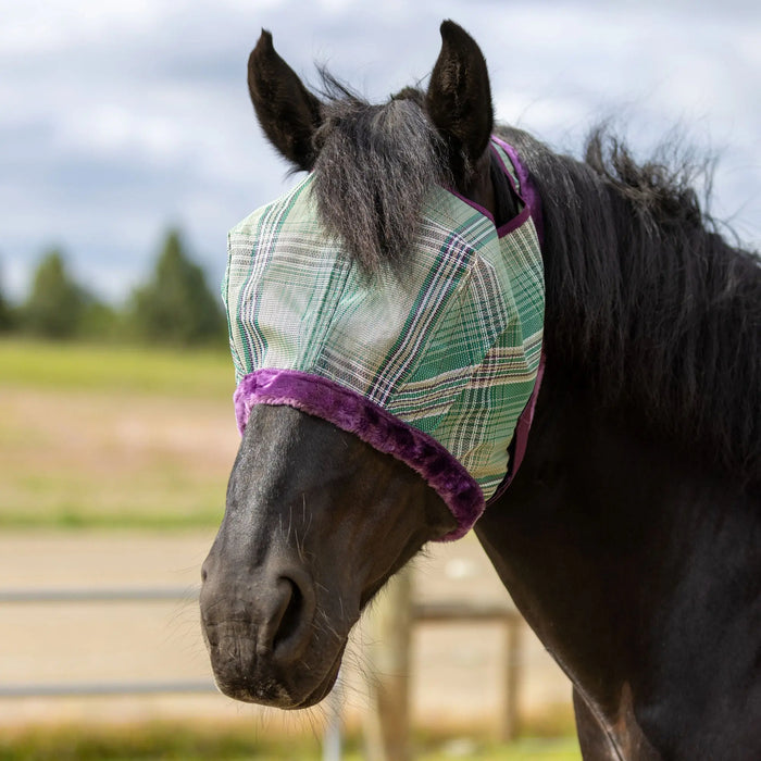 Draft Horse Fly Mask with Fleece Trim & 73% UV Protection - Open Top Design Kensington Protective Products
