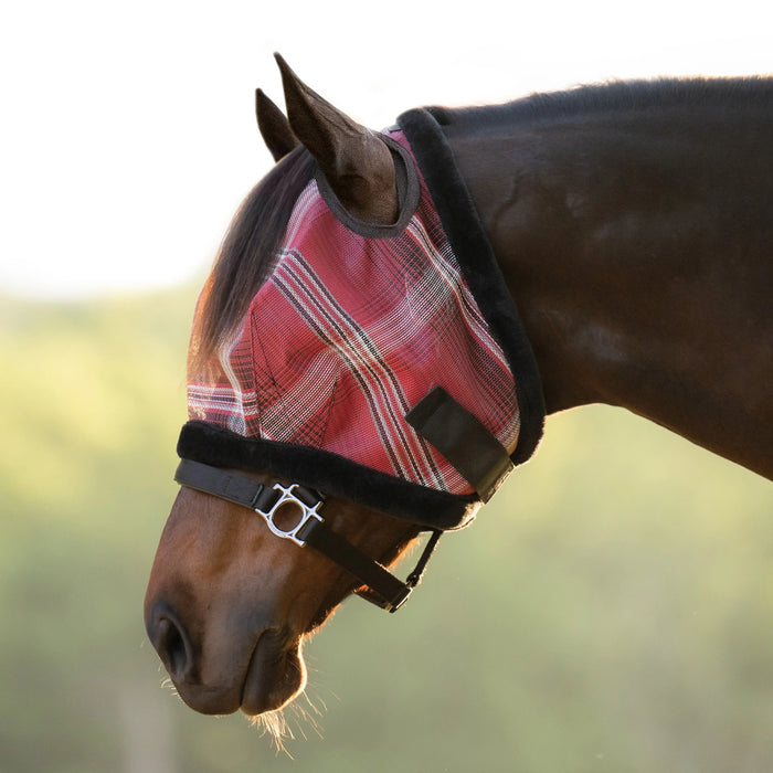 Kensington Equine Horse Fly Mask w/ Fleece | UV blocking + Comfort in Merlot