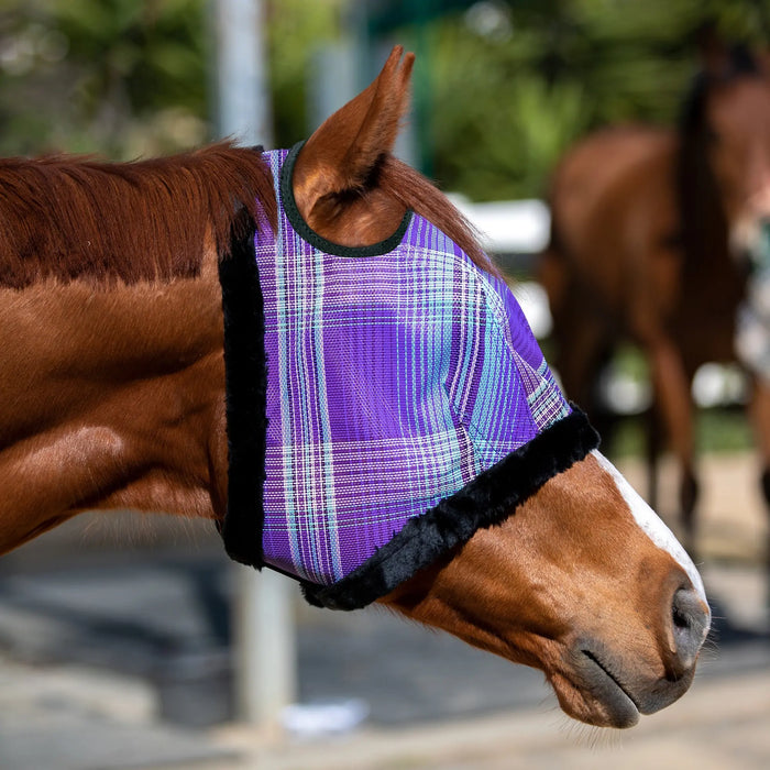 Kensington Equine Horse Fly Mask w/ Fleece | UV blocking + Comfort In Lavender Mint