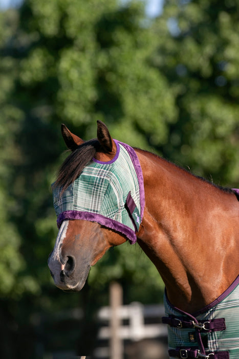 73% UV Fly Mask with Fleece Trim - Dual Ear Opening & Forelock Freedom
