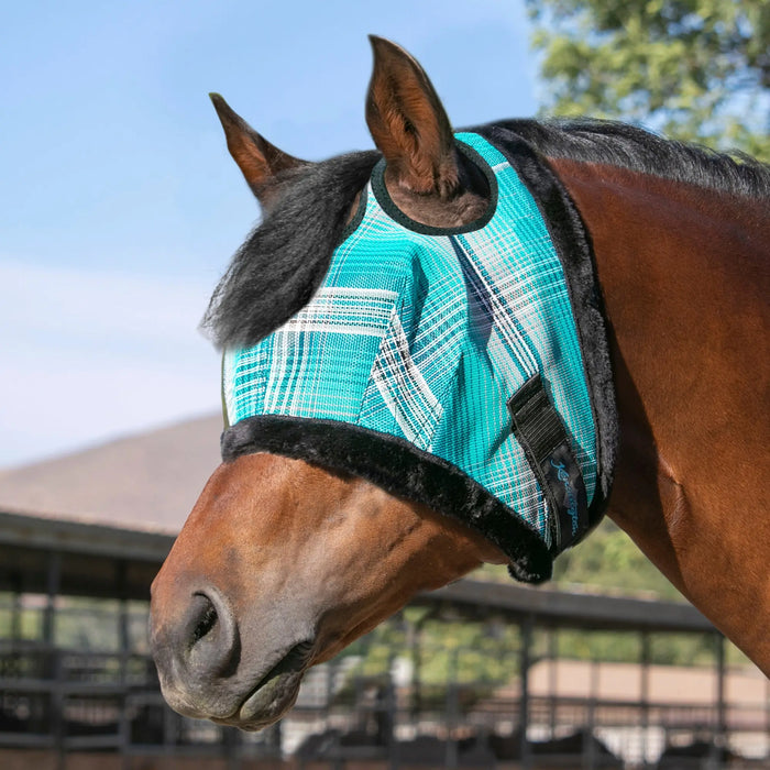 Kensington Equine Horse Fly Mask w/ Fleece | UV blocking + Comfort In Atlantis