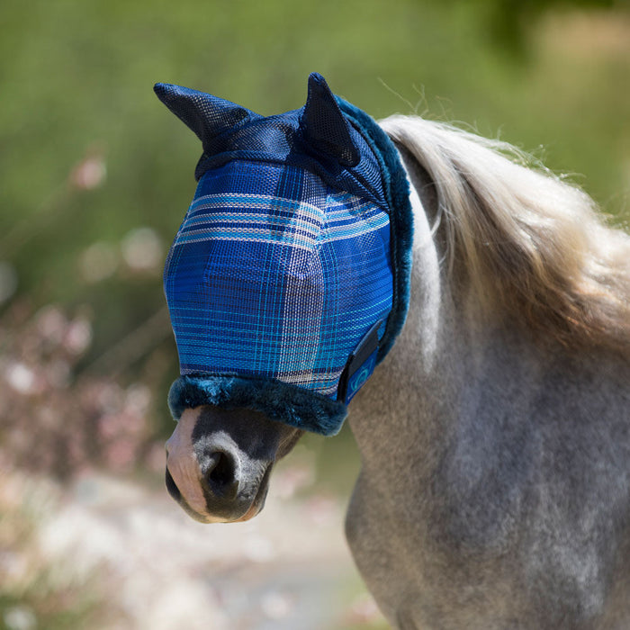 73% UV Pony Fly Mask with Fleece Trim & Soft Mesh Ears