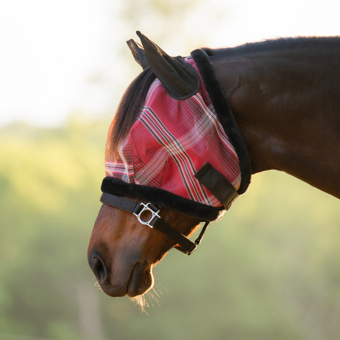 73% UV Fly Mask with Fleece - Soft Mesh Ears & Forelock Opening