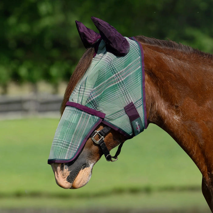 Draft Horse Fly Mask with Long Nose, Ears & 73% UV Protection Kensington Protective Products