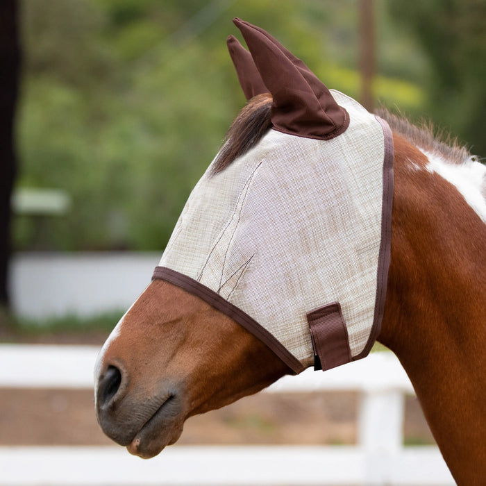 Kensington Equine Horse Fly Mask w/ Ears | UV blocking + Durable  In Desert Sand