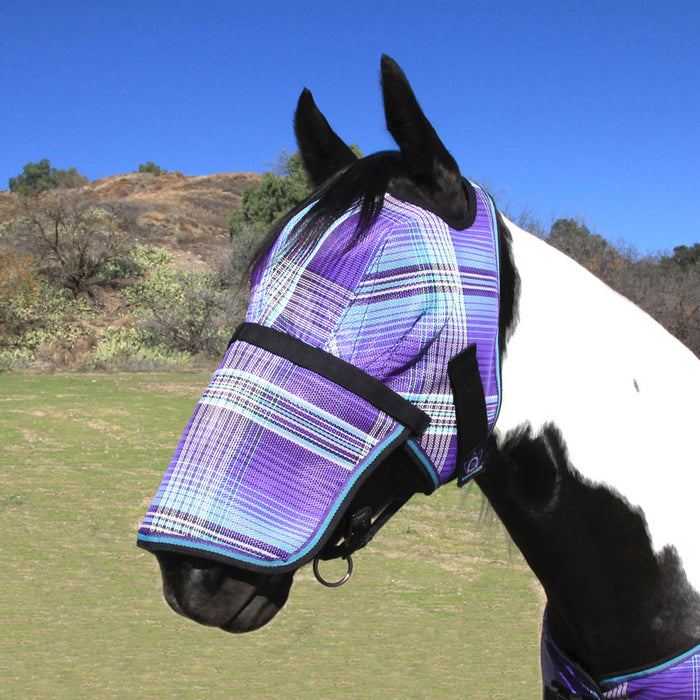 Kensington Equine Horse Fly Mask w/ Nose | UV blocking + Durable In Lavender Mint