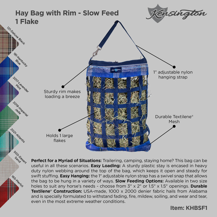 Hay Bag with Rim - Slow Feed - 1 Flake