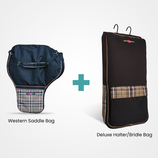 Bundle - Western Saddle Bag & Deluxe Halter/Bridle Bag