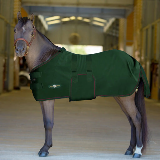 Mini Donkey & Horse – Lightweight Poly Cotton Stable Day Sheet In Hunter
