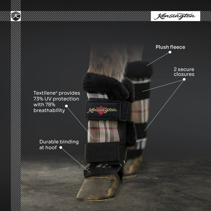 Mini Donkey Fly Boots with Fleece Trim - Set of 4 - 73% UV + Fly Protection Kensington Protective Products