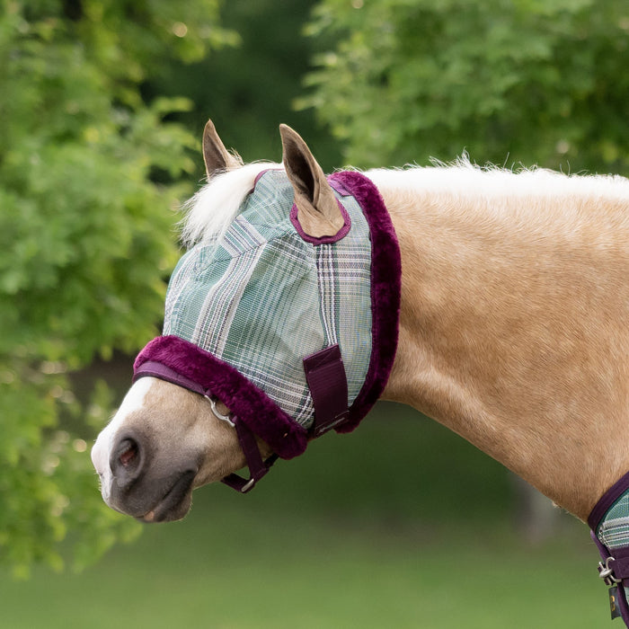 Mini Donkey Fly Mask with Fleece Trim - 73% UV Blocking