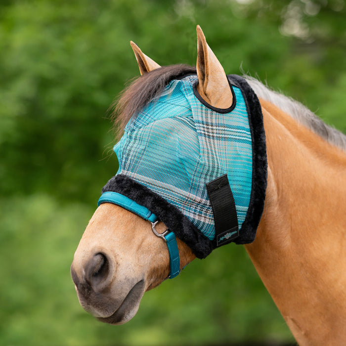 Mini Donkey Fly Mask with Fleece Trim - 73% UV Blocking