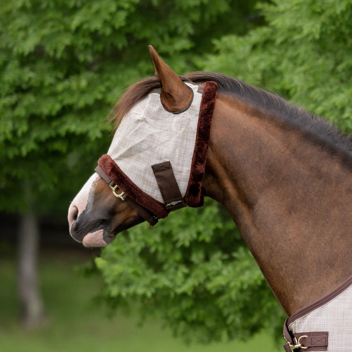 Mini Donkey Fly Mask with Fleece Trim - 73% UV Blocking