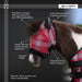 Kensington Mini Horse Fly Mask with Ears & Fleece Trim | UV Blocking Infographic