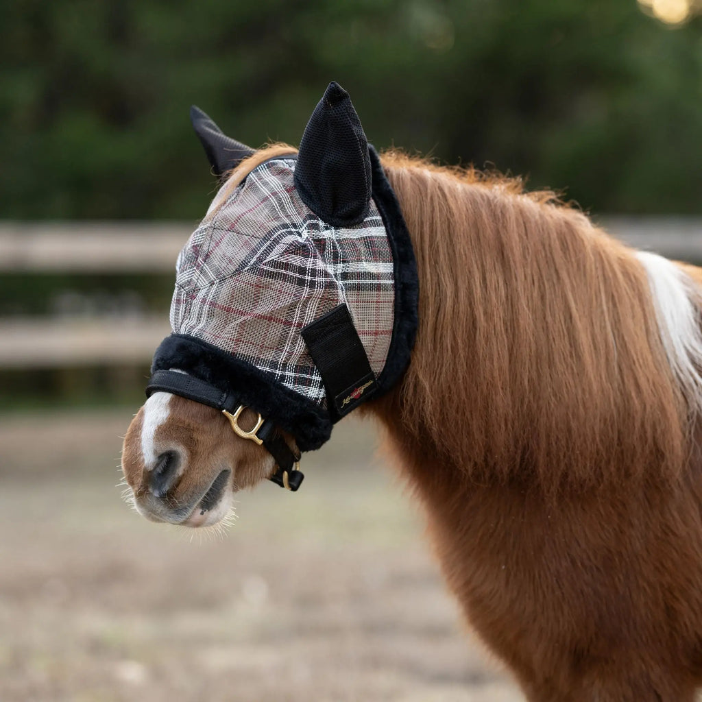 Kensington Mini Horse Fly Mask with Ears & Fleece Trim | UV Blocking