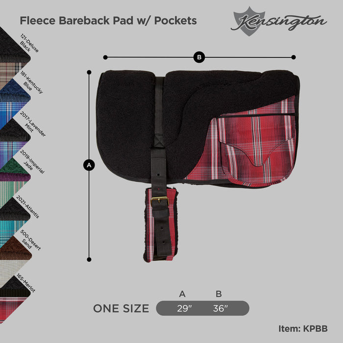 Fleece Bareback Pad with Pockets