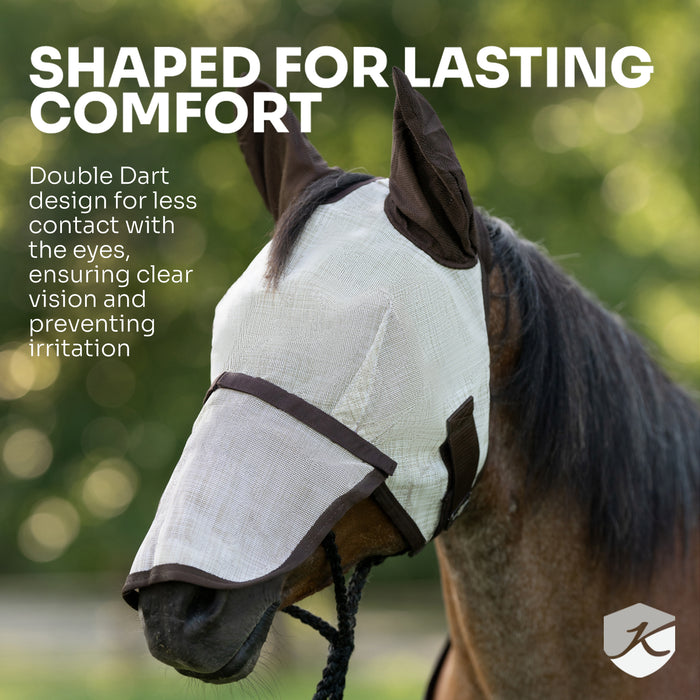 Kensington Equine Horse Fly Mask w/ Nose | UV blocking + Durable Feature 1
