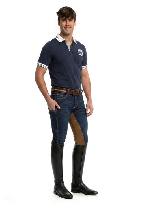 MEN'S NEW Equestrian Jean - Full Seat with Cell Phone Pocket | 4-way stretch - Vintage Wash