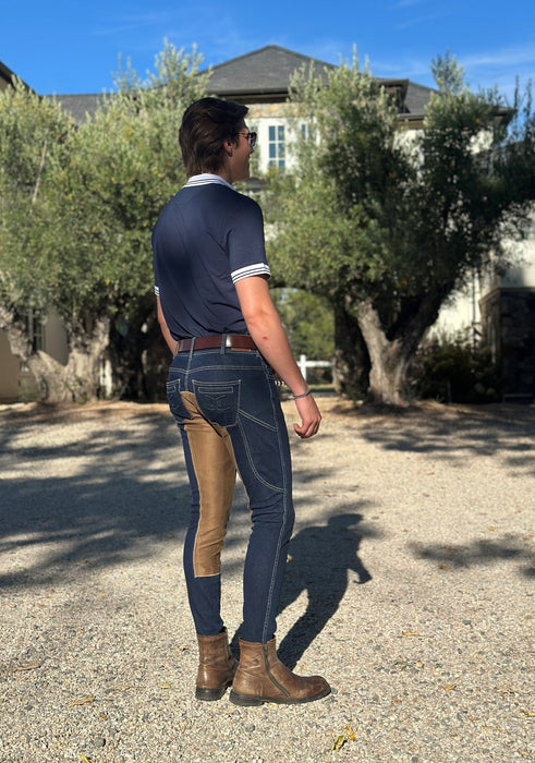 MEN'S NEW Equestrian Jean - Full Seat with Cell Phone Pocket | 4-way stretch - Vintage Wash
