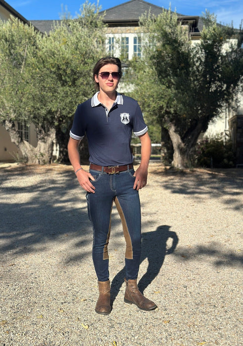 MEN'S NEW Equestrian Jean - Full Seat with Cell Phone Pocket | 4-way stretch - Vintage Wash