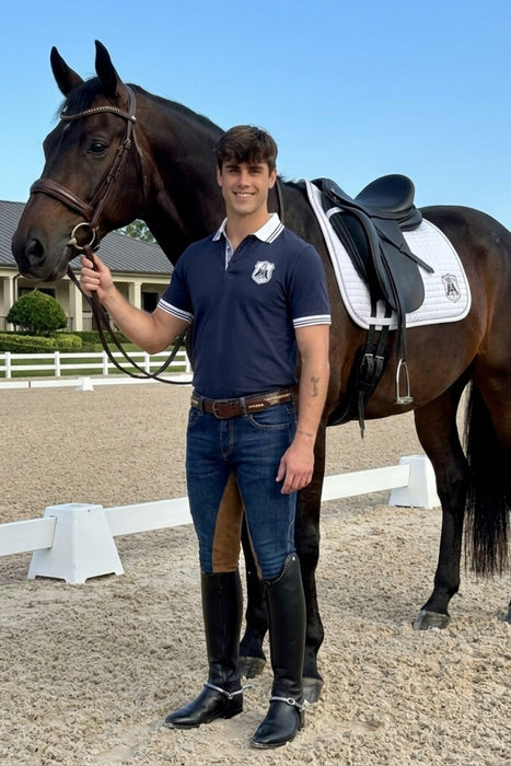MEN'S NEW Equestrian Jean - Full Seat with Cell Phone Pocket | 4-way stretch - Vintage Wash