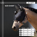 Kensington UViator Horse/Equine Fly Mask with Ears 90% UV Protection Size Chart